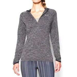 Under Armour Grey Tech Hoodie Size Medium Athletic Outdoor Gym Workout